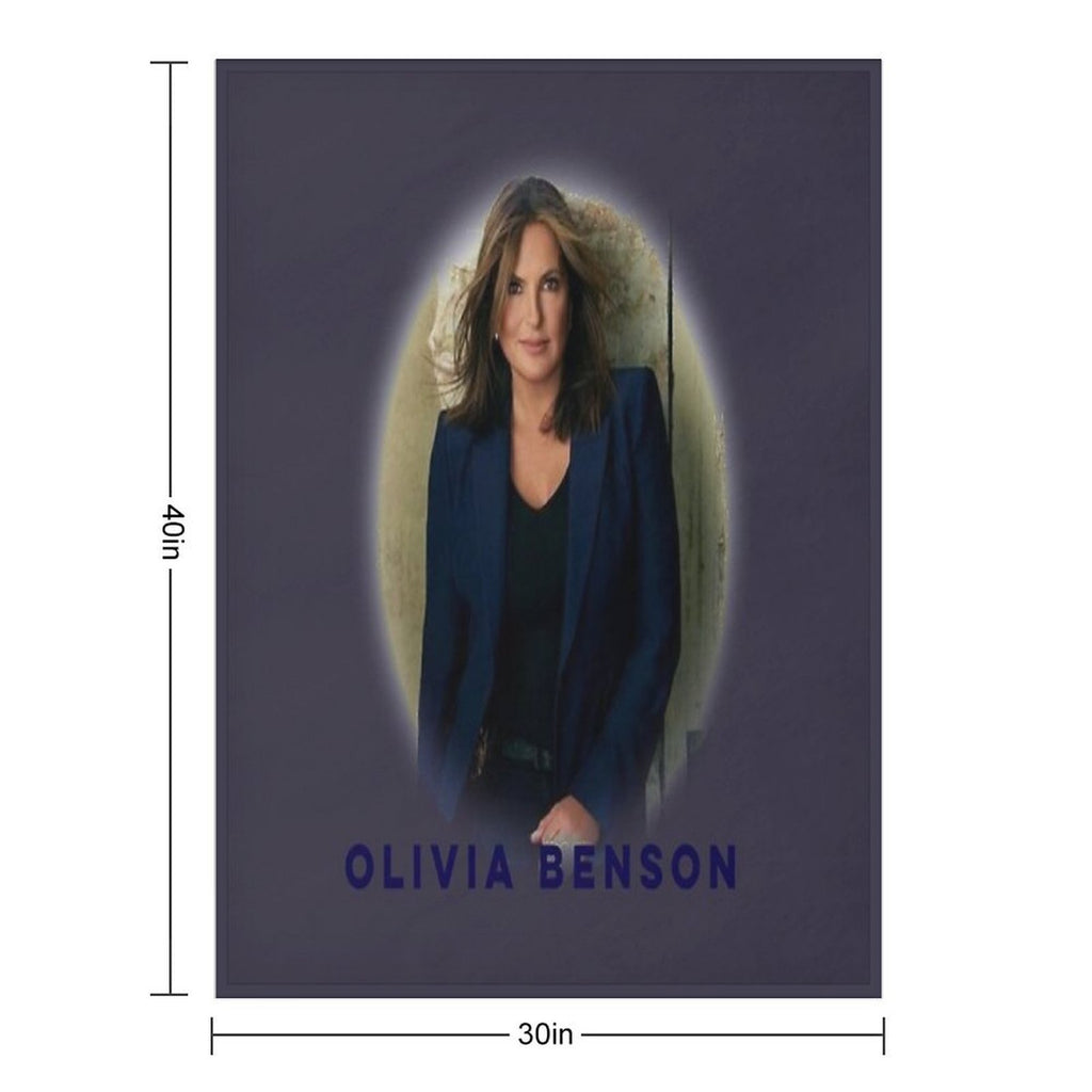 Music Vintage Olivia Benson Easy Care Throw Blanket