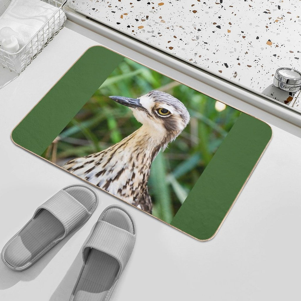 Bush Stone Curlew Bird.  Toxin-Free Bath Mat