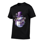 Purple Snowman Funny Cute Snowman Merry Christmas Men Women  Vintage-inspired T-Shirt