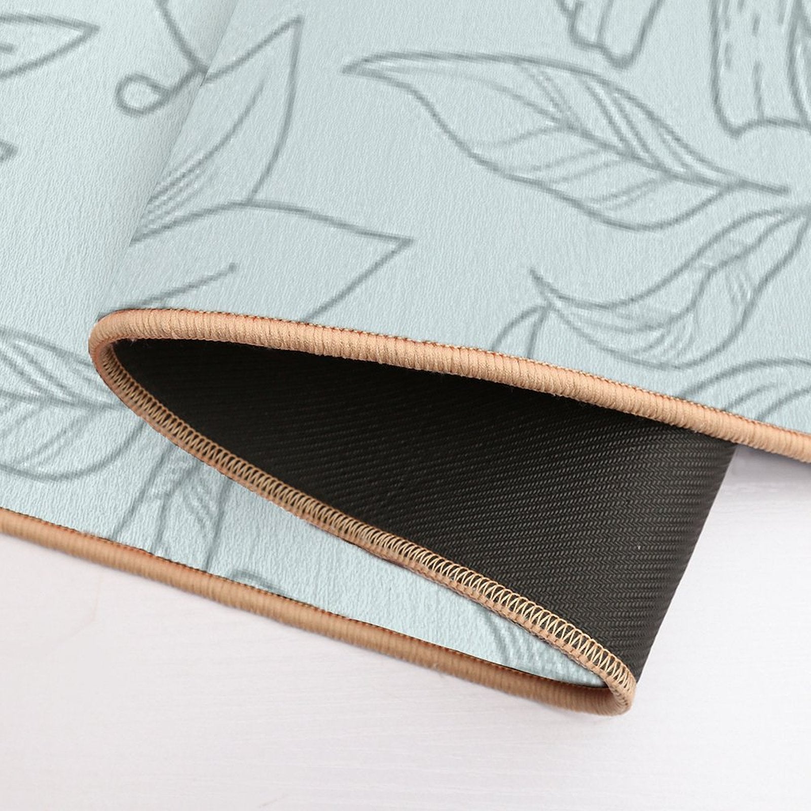 Acqua Floral Pattern  Multi-Purpose Bath Mat