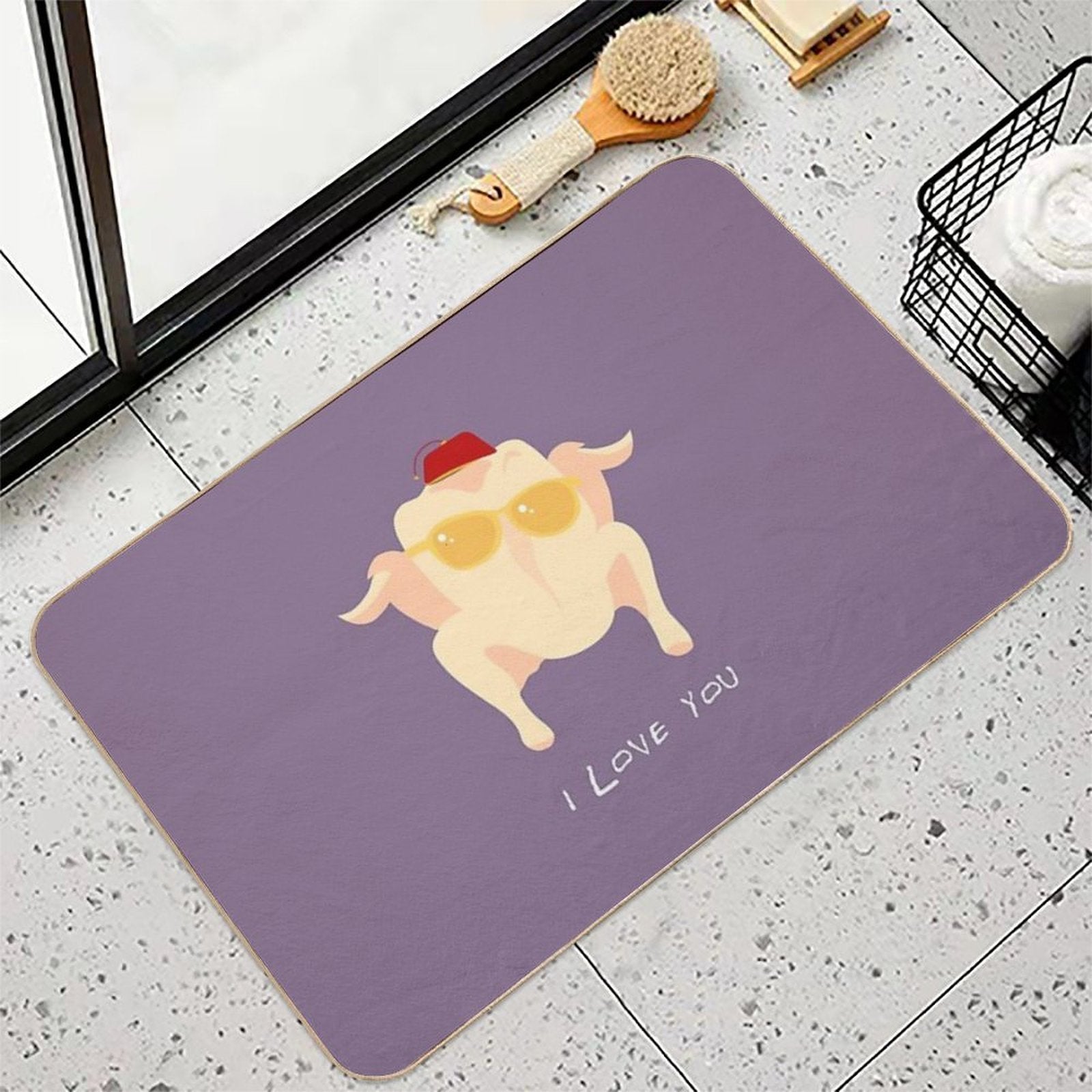 I Love You  Odorless Bath Mat