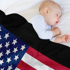 United States Flag Sustainable Throw Blanket