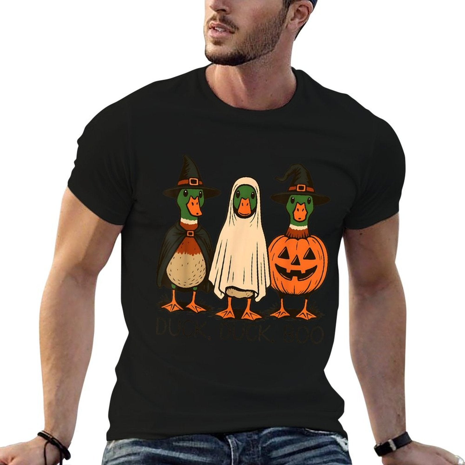 Duck Duck Boo Funny Halloween Costume Duck  Moisture-wicking T-Shirt