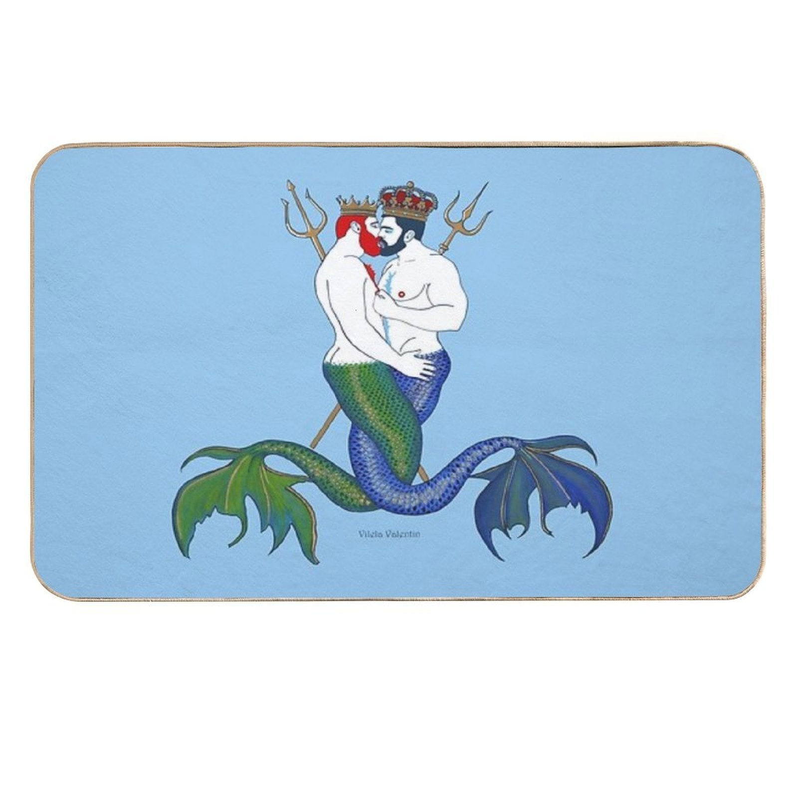 Indischer Und Pazifischer Ozean  Easy Maintenance Bath Mat