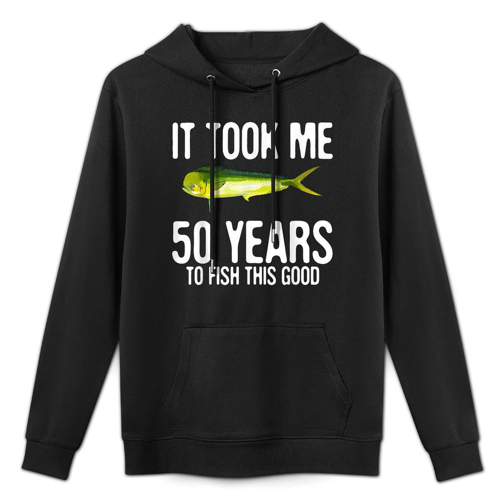 Funny Mahi Mahi Fishing 50th Birthday 50 Years To Fish Great Shrink-Resistant Hoodie