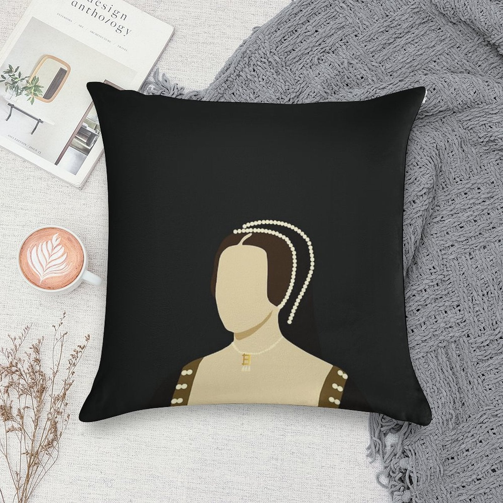 Anne Boleyn Soft Easy Maintenance Throw Pillow