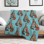 Wolf & Fox Plush Throw Blanket