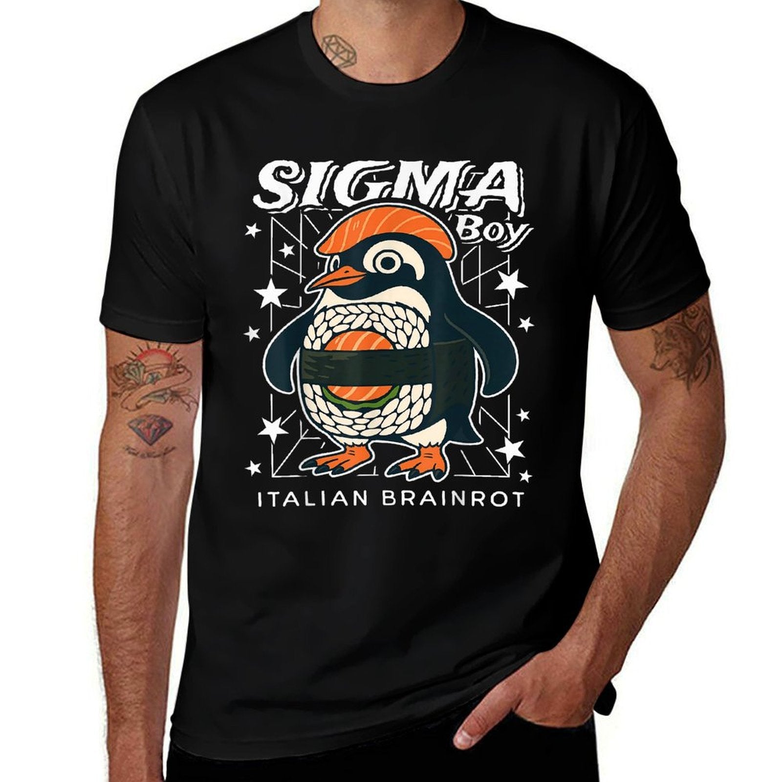Sigma Penguin Boy Funny Italian-Brainrot Gen Z Meme  Affordable Price T-Shirt