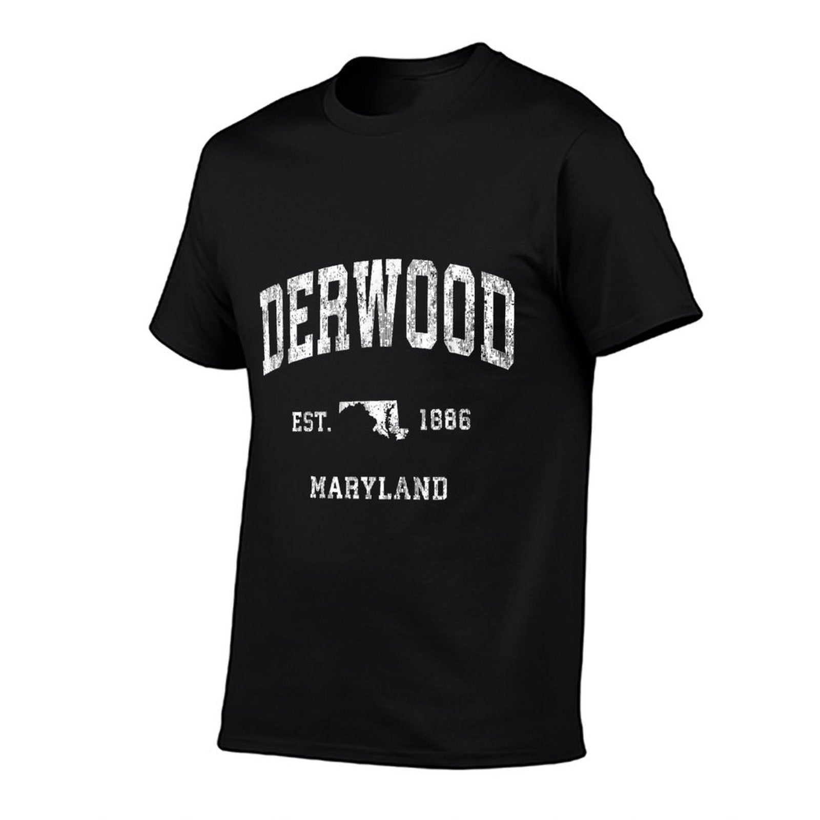 Derwood Maryland MD Vintage Athletic Sports Design  Wrinkle-resistant T-Shirt