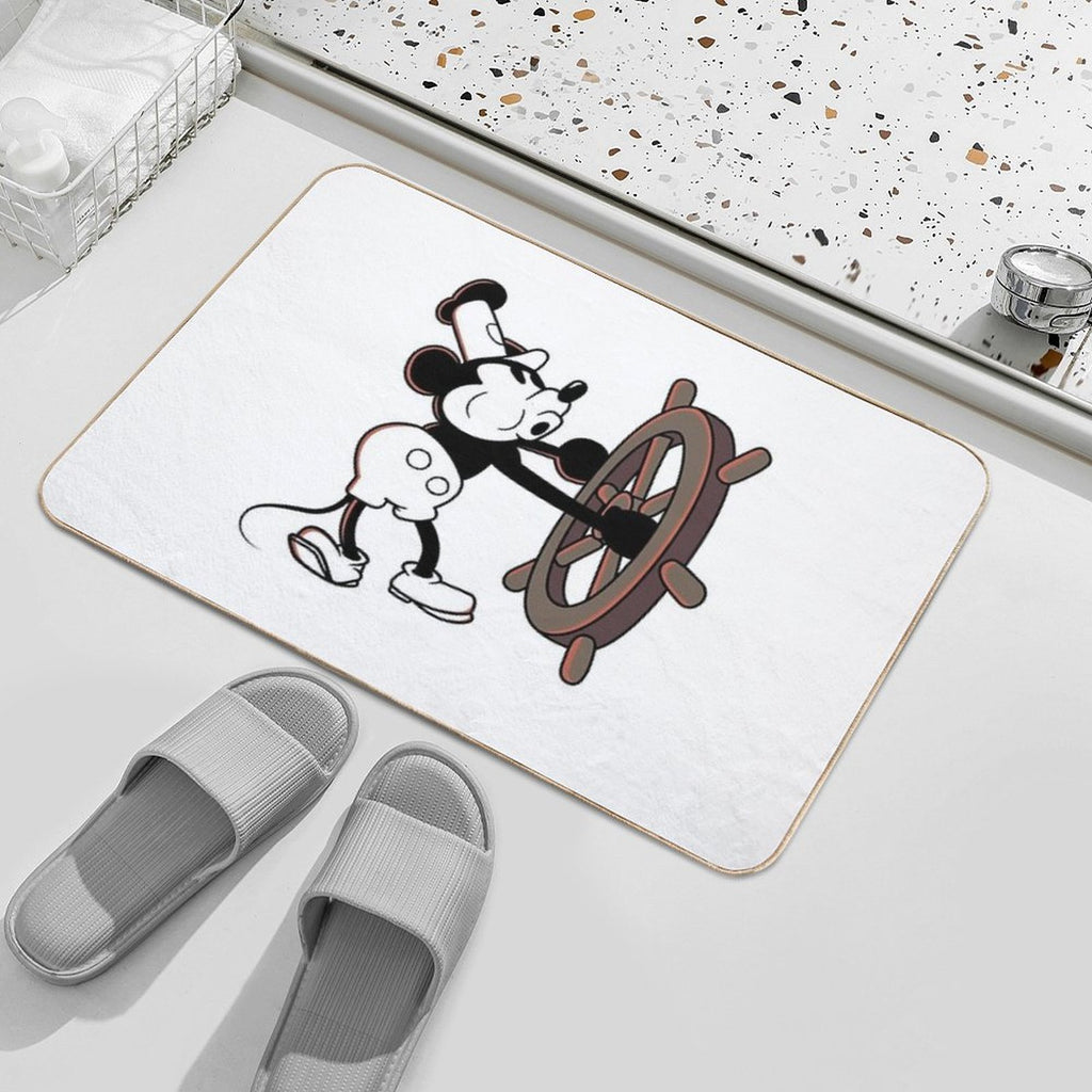 Steamboat Willie Steamboat Mickey, Mickey Mouse  Slip-Resistant Bath Mat