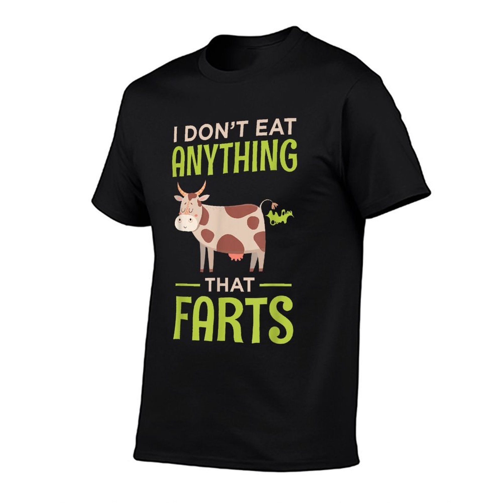 I Dont Eat Anything That Farts Vegan Vegetarian Cows  Trendy Pattern T-Shirt