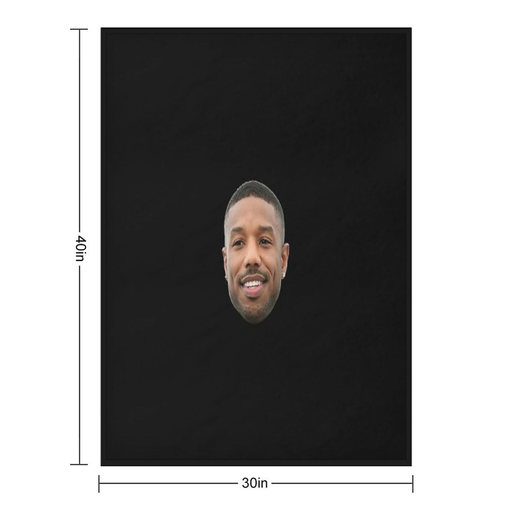 Michael B Jordan Heads Premium Throw Blanket
