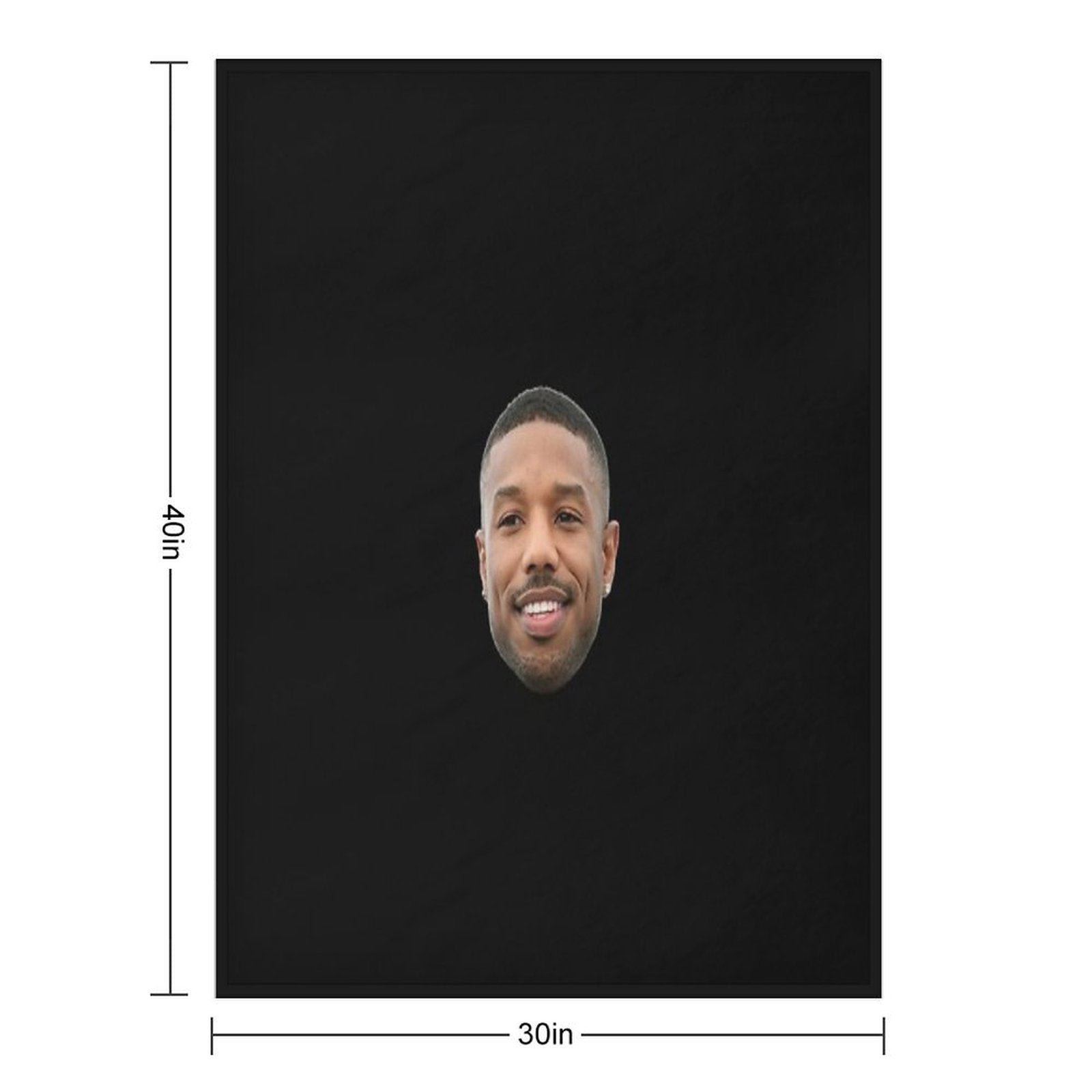 Michael B Jordan Heads Premium Throw Blanket