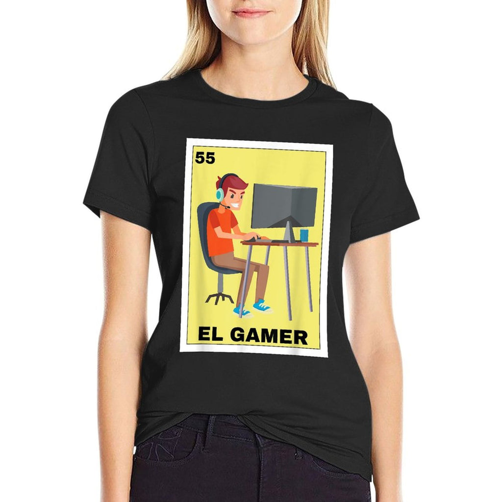 Funny Mexican Design for Gamers - El Gamer  Wrinkle-resistant T-Shirt