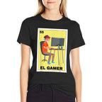 Funny Mexican Design for Gamers - El Gamer  Wrinkle-resistant T-Shirt