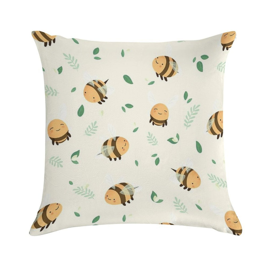 Lots of Bees Soft Shrink-Resistant Throw Pillow