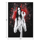 PETER STEELE BLOOD Machine-washable Throw Blanket