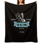 Retro Vintage Turner Classic Movies Easy Care Throw Blanket