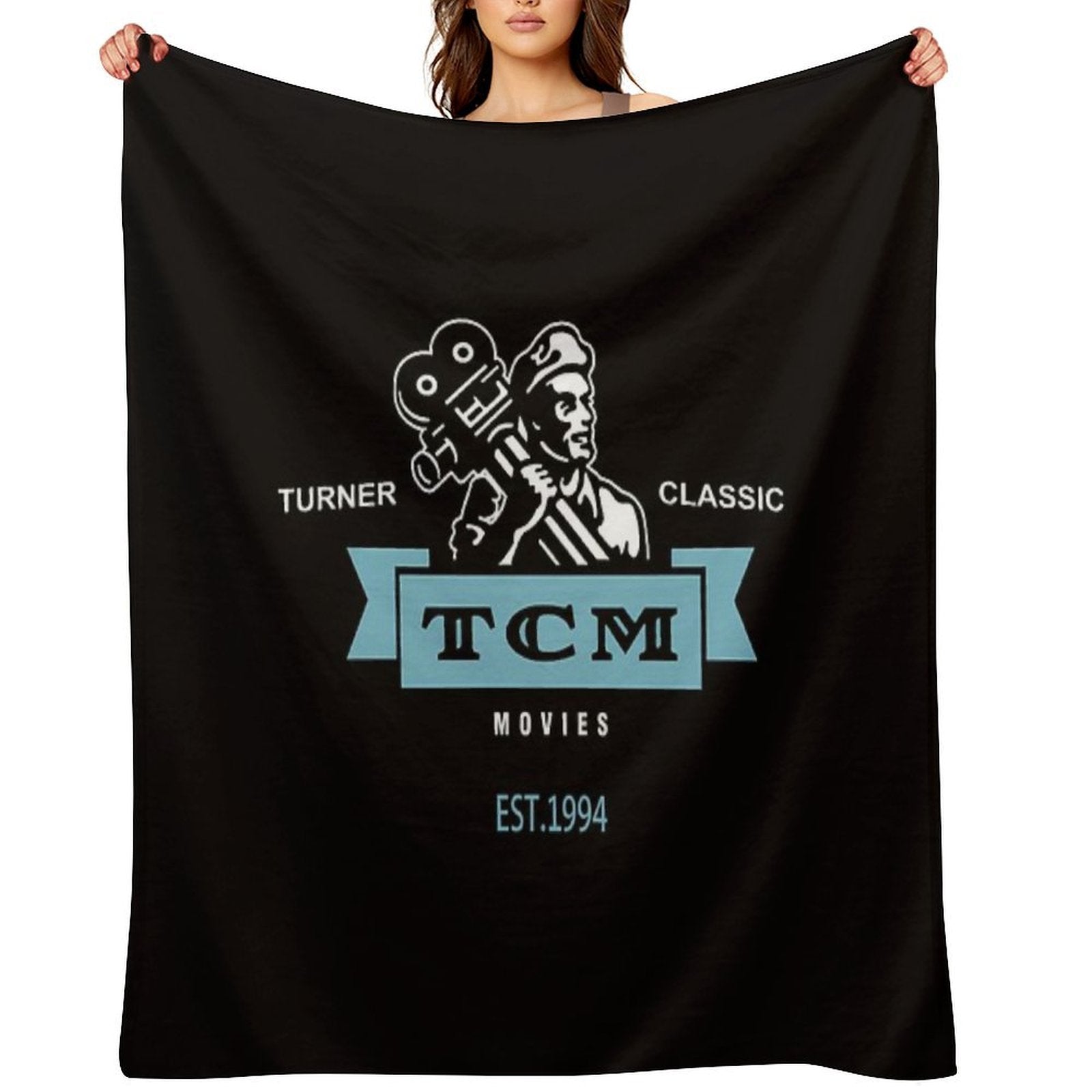 Retro Vintage Turner Classic Movies Easy Care Throw Blanket