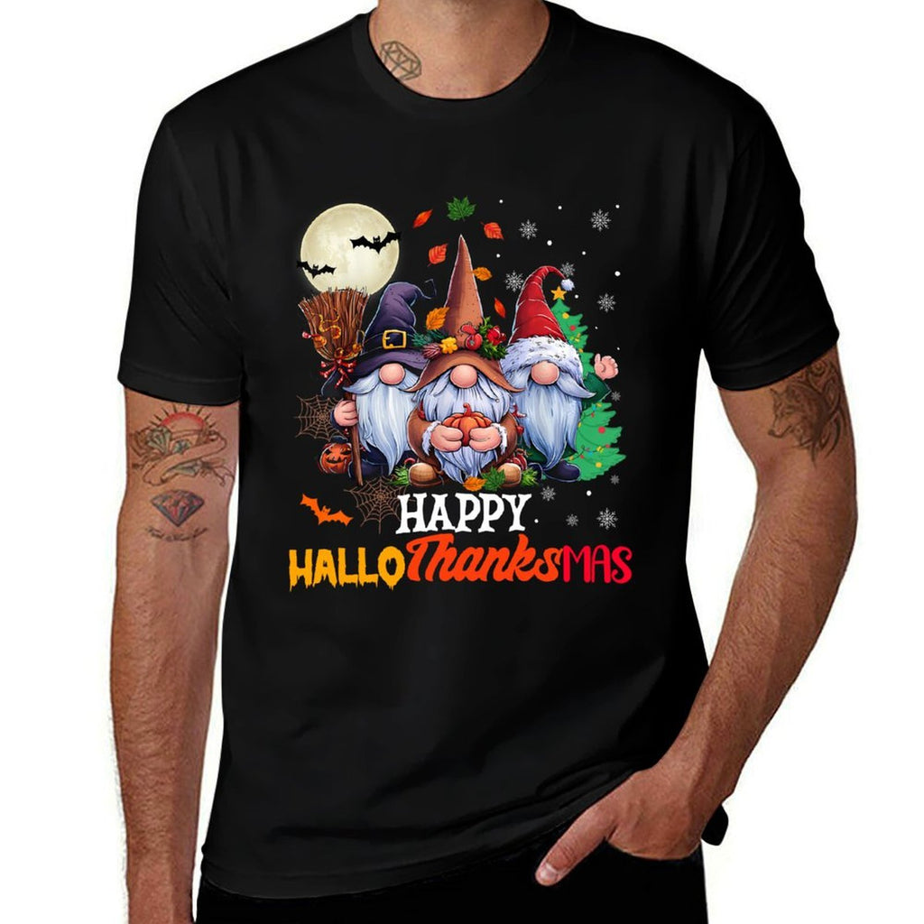Happy Hallothanksmas Gnomes Lover Halloween Merry  Affordable Price T-Shirt