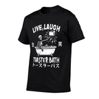 Womens Live Laugh Toaster Bath Japanese Funny Skeleton Meme  Slim-fit Cut T-Shirt