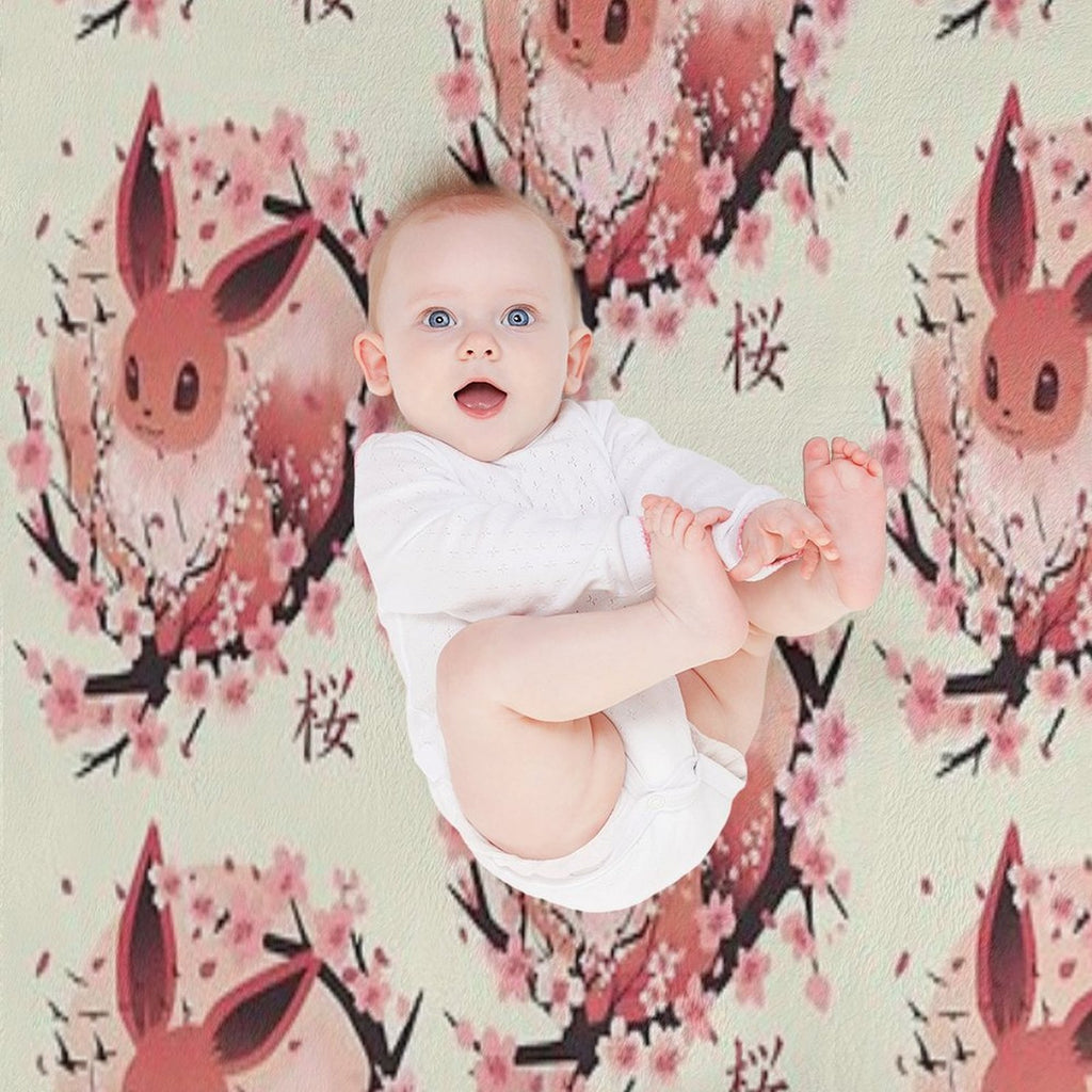 Sakura Eeveelution Machine-washable Throw Blanket