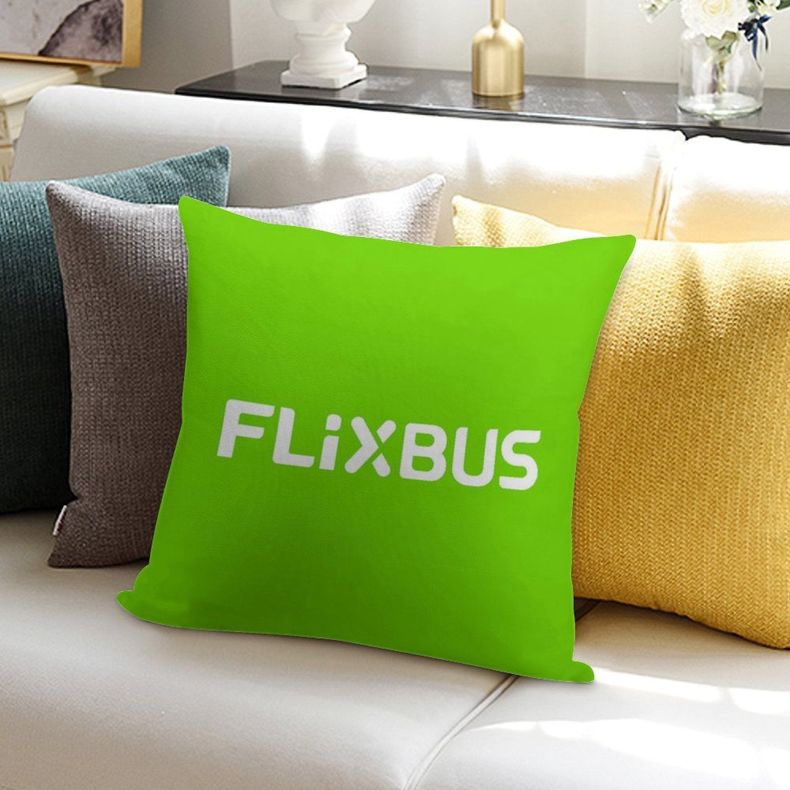 Flixbus Soft High-Density Material Throw Pillow