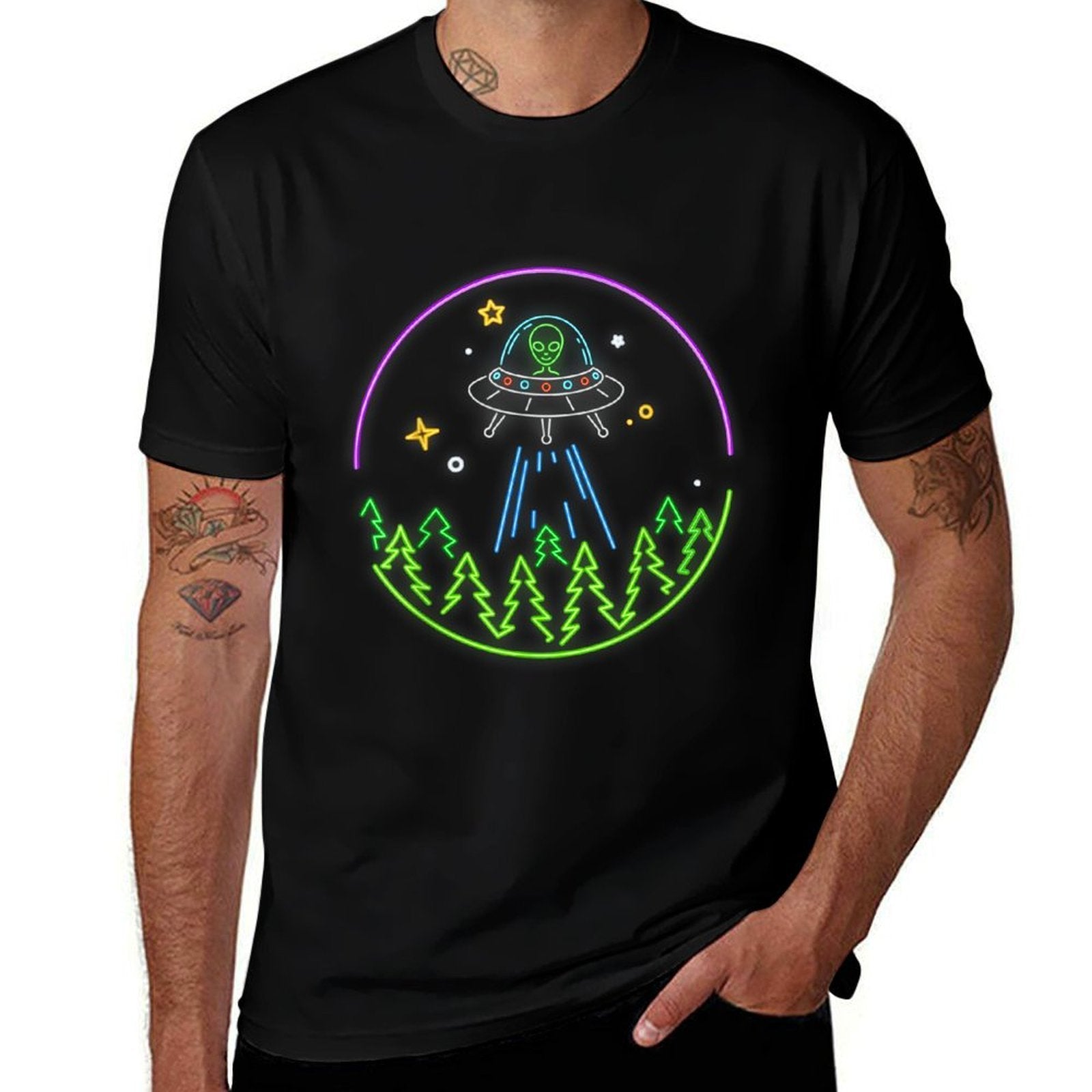 Alien Funny UFO Space Rave Alien Lovers  Breathable T-Shirt
