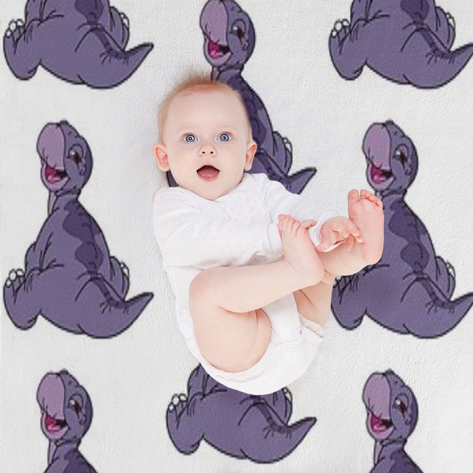 Baby Littlefoot Land Before Time Travel-friendly Throw Blanket