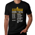 Funny Electrician Hourly Rates Lineman Labor Rates  Easy-care T-Shirt