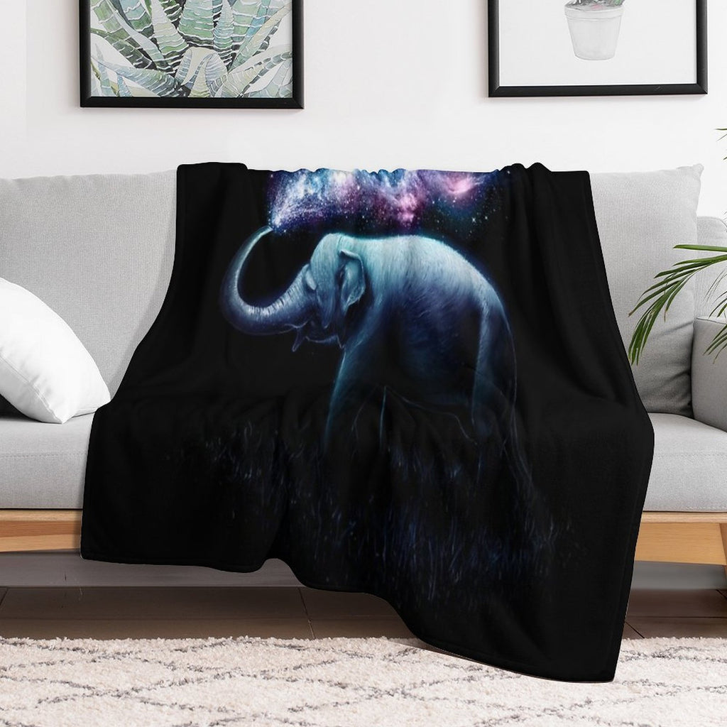 Elephant Splash Velvety-soft Throw Blanket