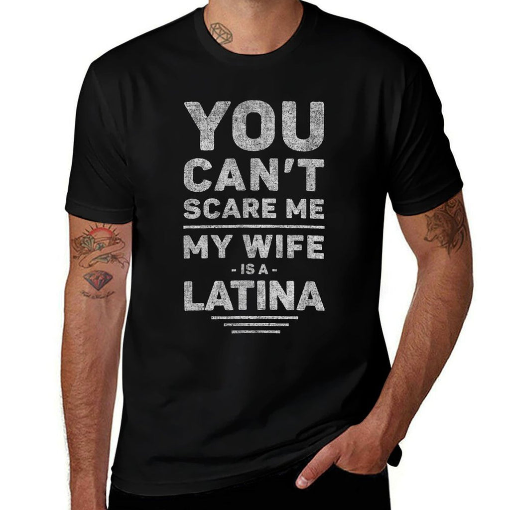 My Wife Is A Latina - Funny Husband, Marriage, Wedding Joke  Rolled Sleeves T-Shirt