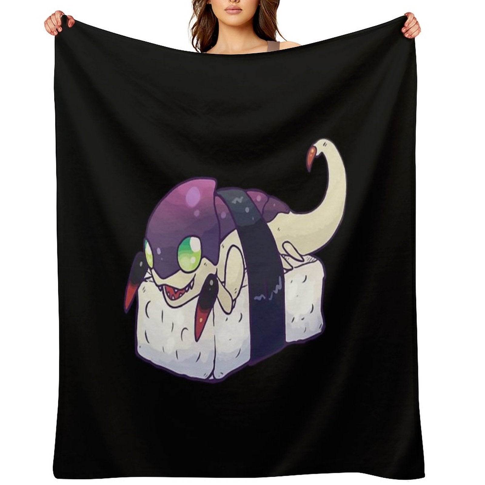 Xenos 'Nid Cute Sushi Print Gift-ready Throw Blanket