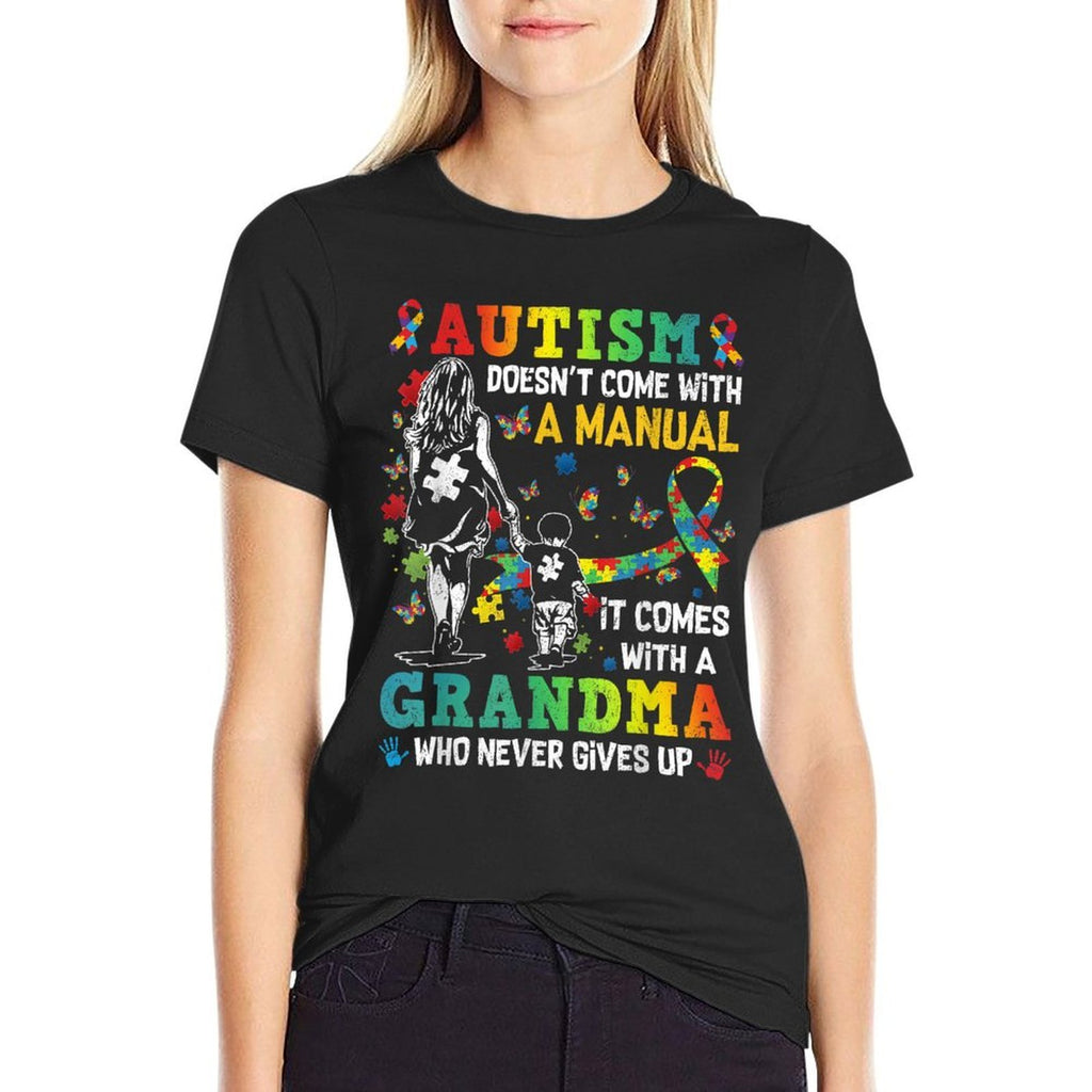 Autism Grandma Doesnt Come With A Manual Autism Awareness  Lightweight T-Shirt