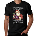 Sexual Innuendo Santa Rude Christmas  Wrinkle-resistant T-Shirt