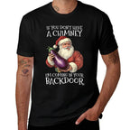 Sexual Innuendo Santa Rude Christmas  Wrinkle-resistant T-Shirt