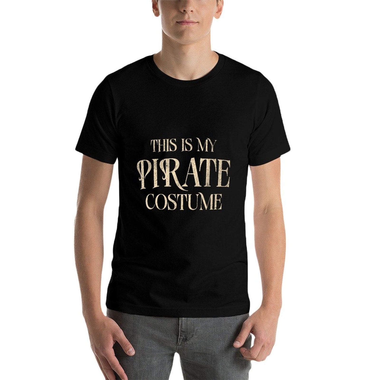 Vintage This Is My Pirate Costume Funny Halloween Party Comfortable T-Shirt
