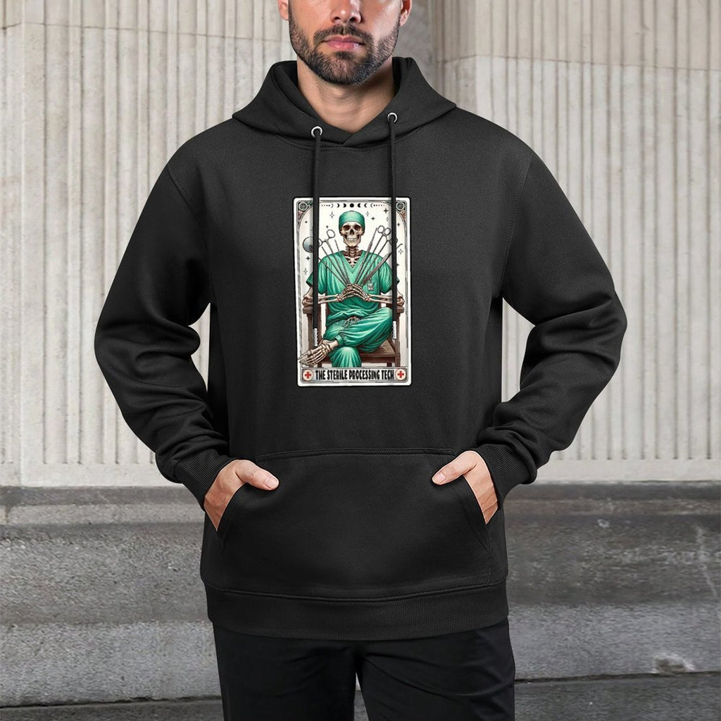 The Sterile Processing Tech Tarot Card Skeleton SPD Tech Casual Wear Hoodie