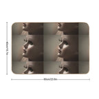 Creepy Doll Photograph  Dirt-Trapping Bath Mat