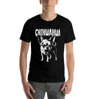 Angry Chihuahua Heavy Metal Lover Rage  Fade-proof Color T-Shirt