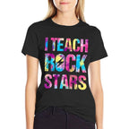 I Teach Rockstars Funny Music Teacher Back to School for Men Women Girls Kids  Summer-ready Fabric T-Shirt