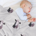 Herdwick Lamb (Lake District Sheep) Watercolour Compact Throw Blanket