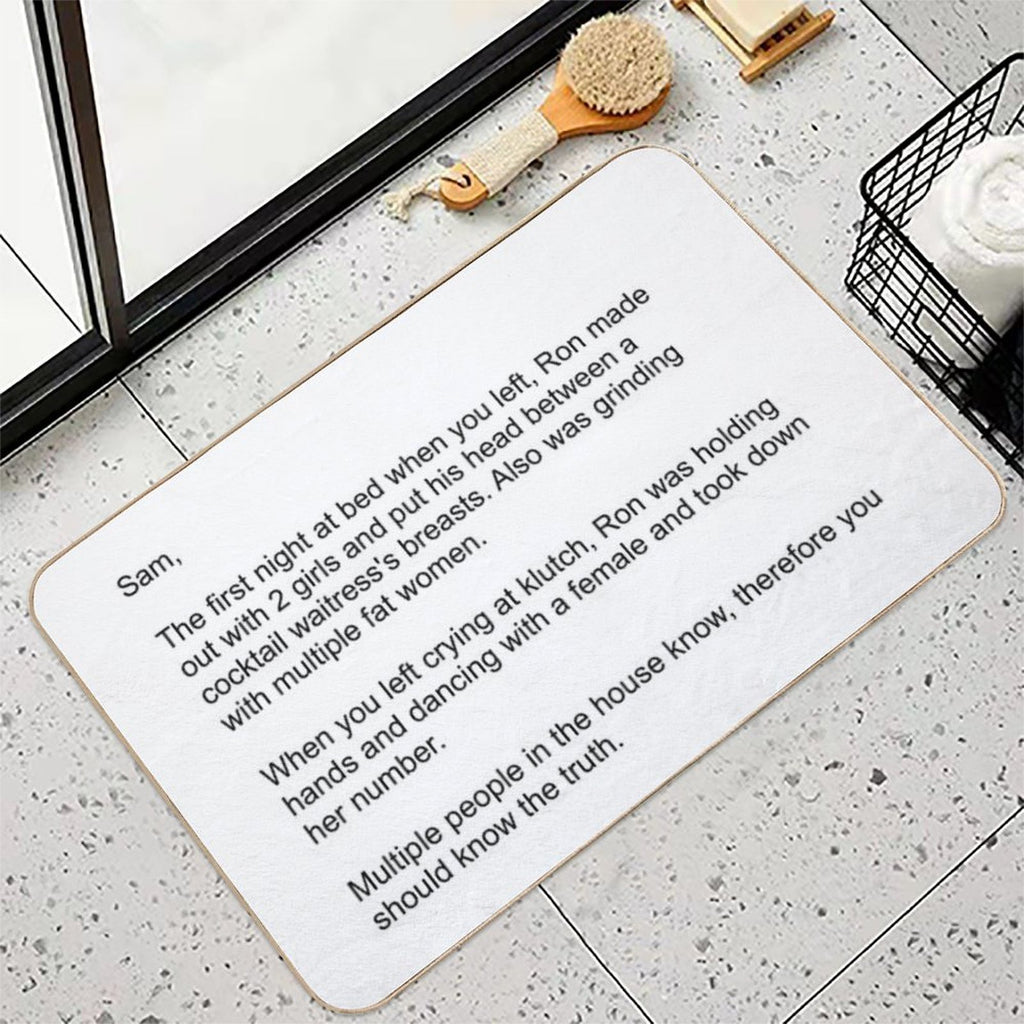 The Note  Eco-Friendly Bath Mat