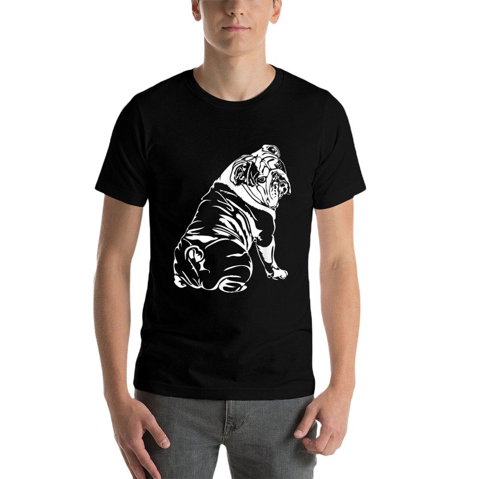Funny English Bulldog Dog Hund Men Women Girls Kids  Wrinkle-resistant T-Shirt