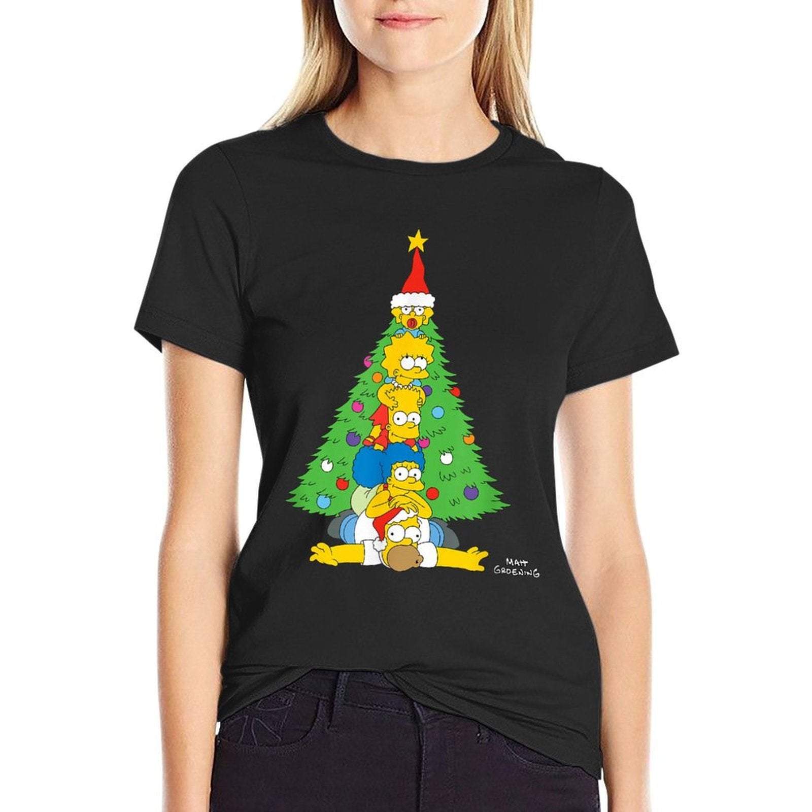 The Simpsons Holiday Family Christmas Tree Stack  Breathable T-Shirt