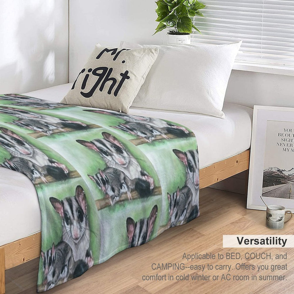 Sugar Glider Wrinkle-free Throw Blanket