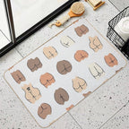 Nice Bum Body Positive Colorful  Eco-Friendly Bath Mat