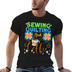 Sewing  Quilting Coffee - Sewer Quilters Novelty - Sewing Premium  Wrinkle-resistant T-Shirt
