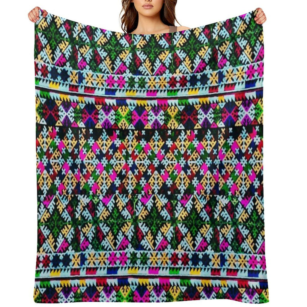 Iu Mien Trendy  Embroidery Easy Care Throw Blanket