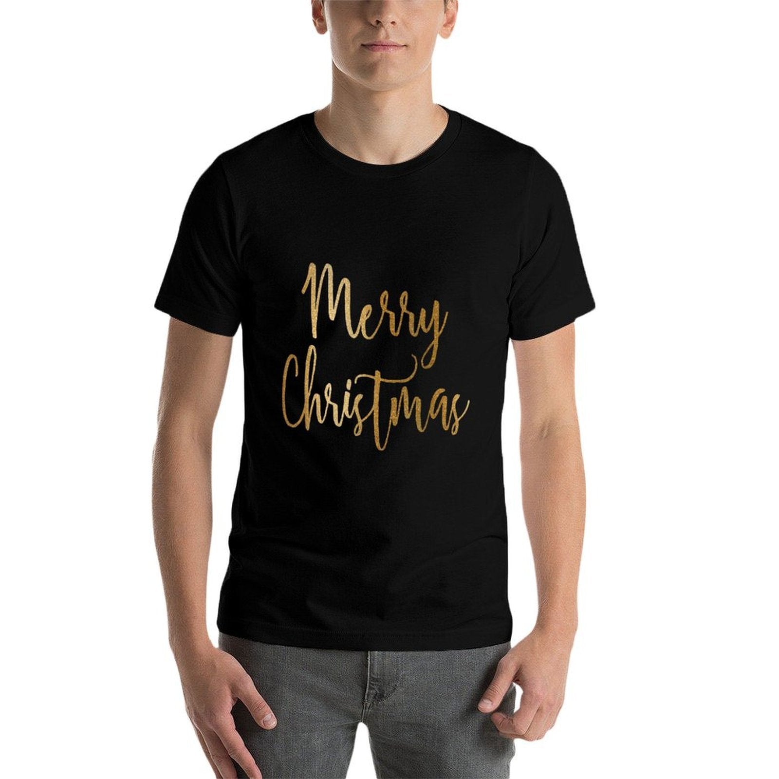 Merry Christmas Gold  Quick-drying T-Shirt